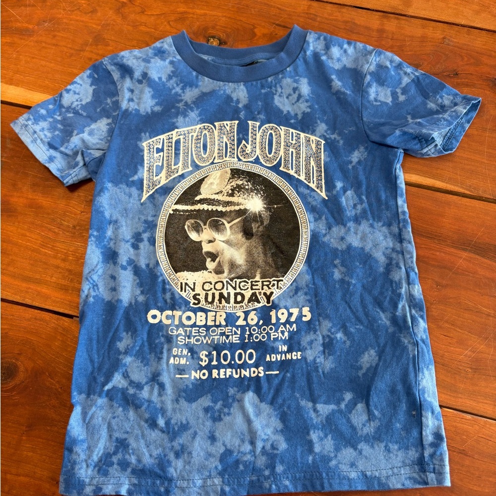 Cotton On Kids Blue Tie-Dye Elton John T-Shirt